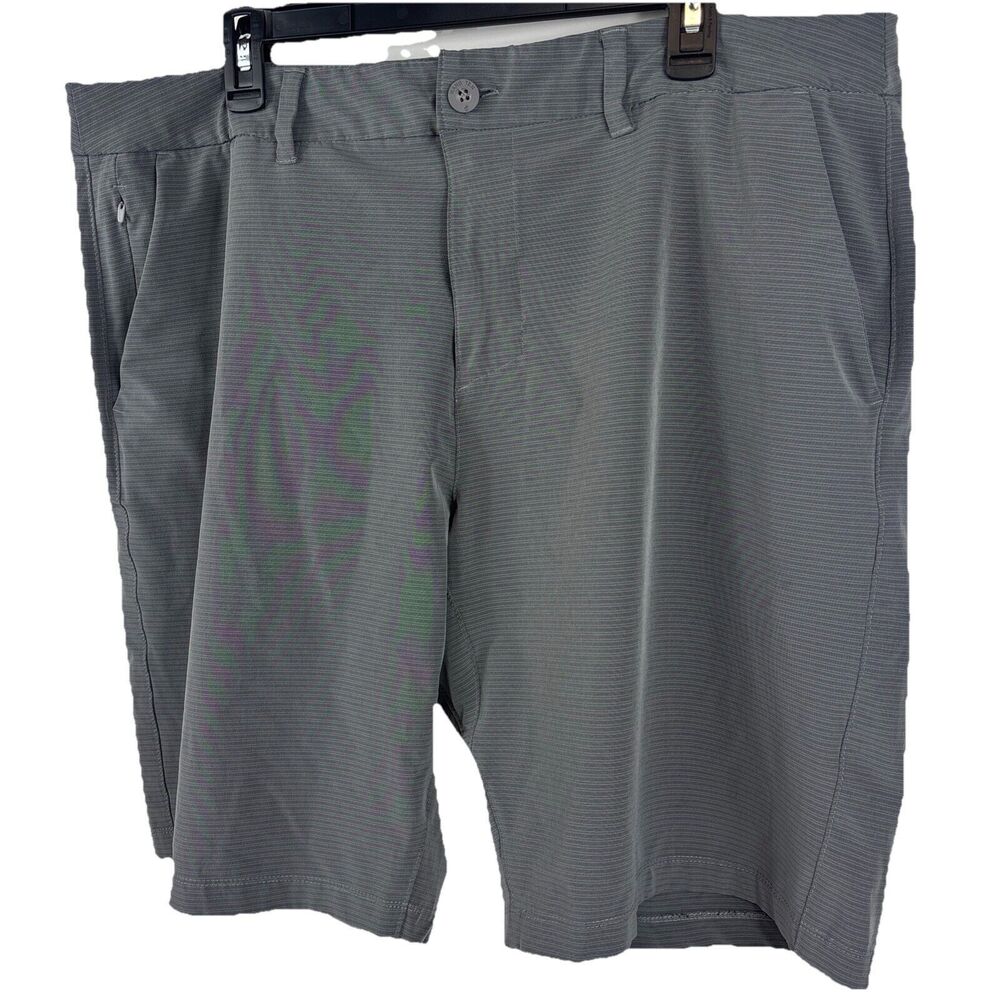 Hang Ten Men's Size 40 Grey Light Stripe Athletic Short‎ Flat Front - Picture 3 of 15